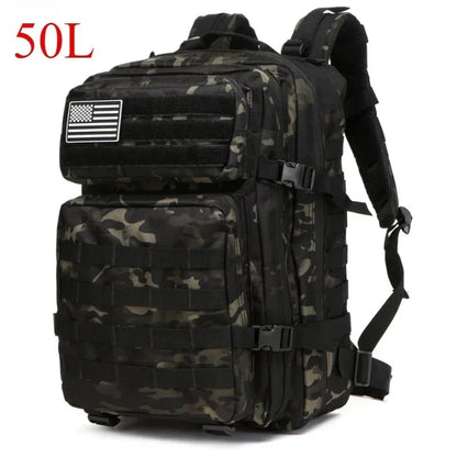 Tactical MOLLE Backpack 25L/50L – Hiking, Camping & Outdoor Rucksack