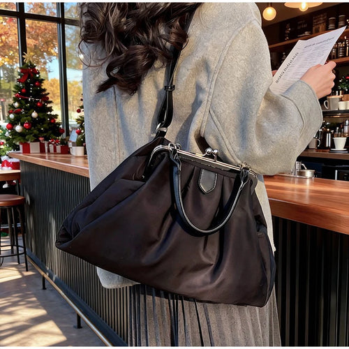 Pleated Cloud Shoulder Bag – Large Capacity Shell Bag for Women