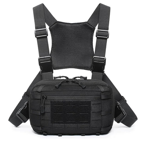 Tactical Chest Pack with MOLLE Webbing – Outdoor Hiking Bag