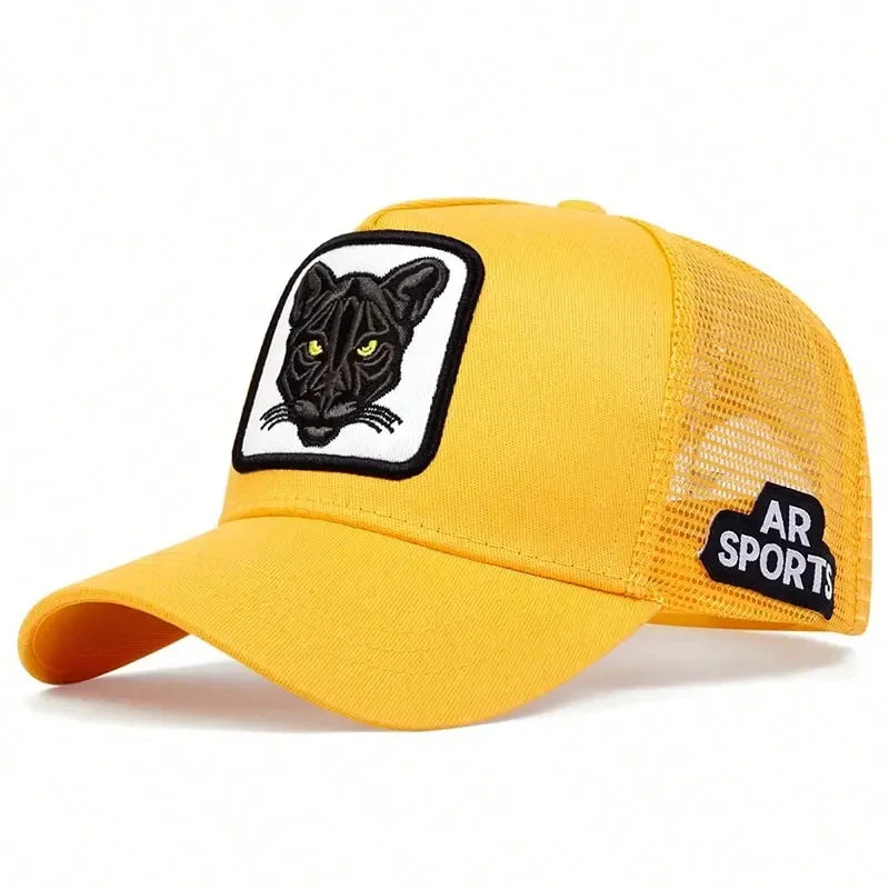 Cute Animal Embroidery Trucker Cap – Mesh Baseball Hat