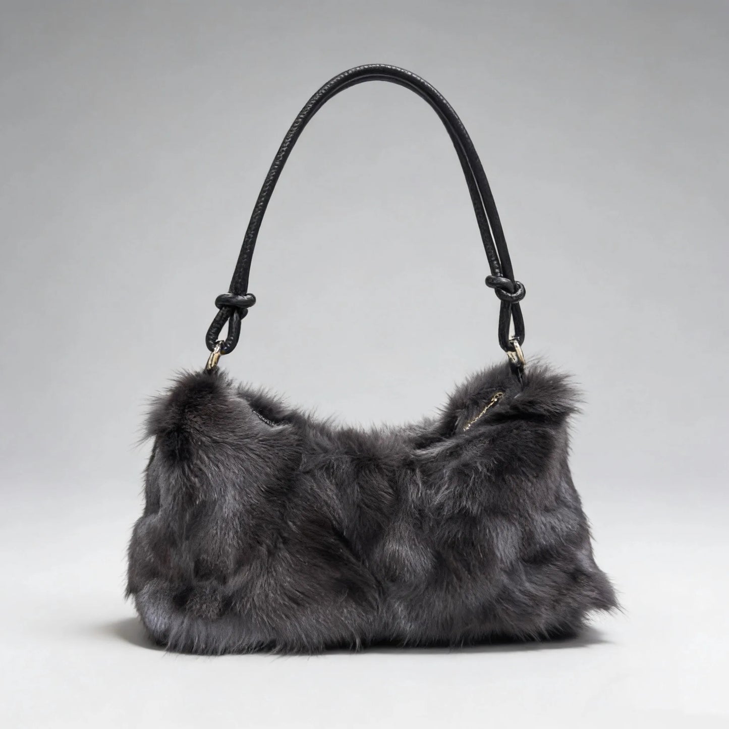 Real Fox Fur Woman Ladies Crossbody Bags Designer Luxury Handbags Women Handbag Shoulder Bag Fuzzy