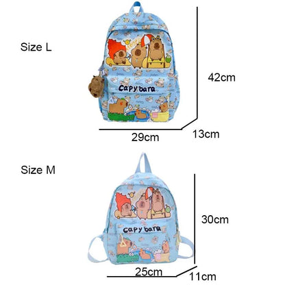 Cute Capybara Backpack for Kids, Teens & Women