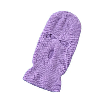3-Hole Balaclava Ski Mask – Full Face Cover Knit Beanie for Winter & Tactical Use