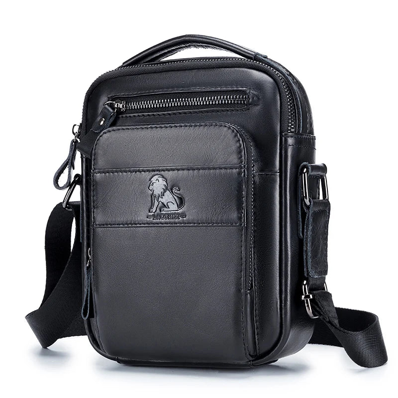Men's Leather Crossbody Bag – Top-Layer Cowhide Shoulder Bag