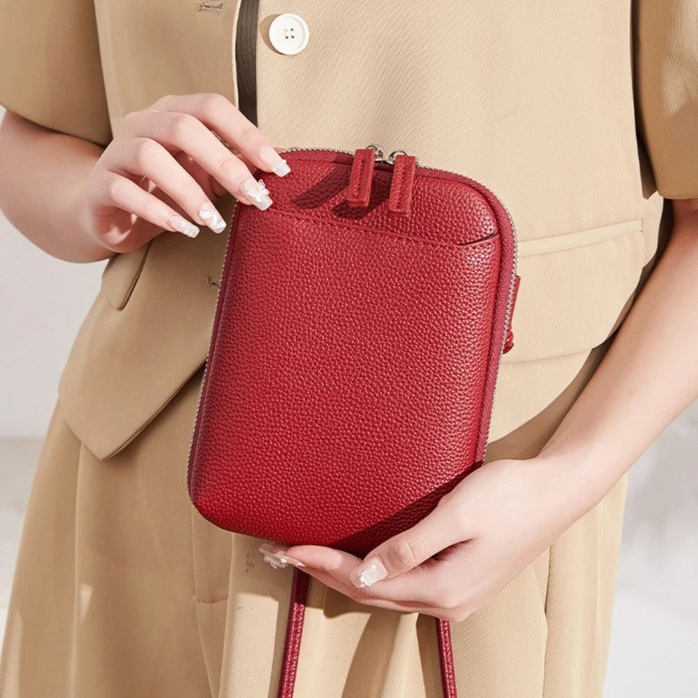 Classic Solid Color Women S Crossbody Bag High-Quality Pu Leather Shoulder Fashionableluxury Large