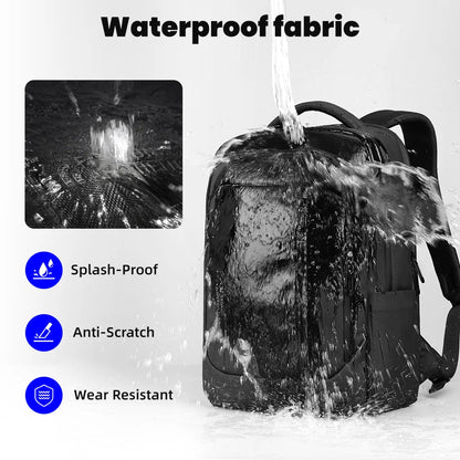 Large Waterproof Laptop Backpack 17" – Men's Business Travel Bag
