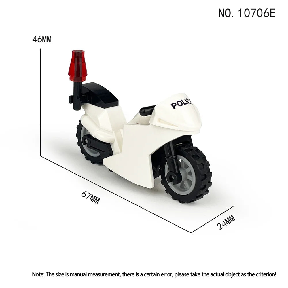 Military Motorcycle Building Block – Police & Army Mini Figure Toy