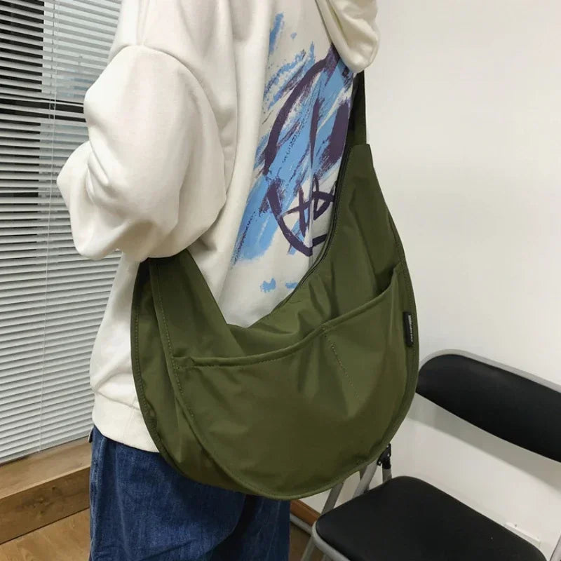 Y2K Large Capacity Nylon Crossbody Hobo Bag – Unisex