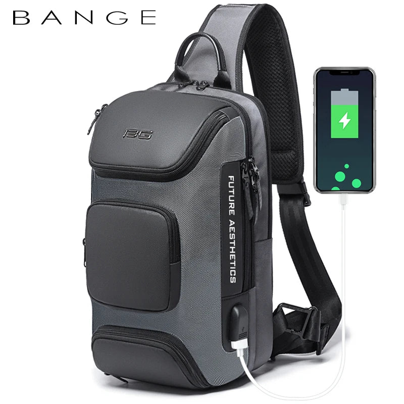 Bange Anti-Theft Crossbody Bag – Waterproof Messenger Shoulder Bag for Men