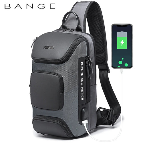 Bange Anti-Theft Crossbody Bag – Waterproof Messenger Shoulder Bag for Men