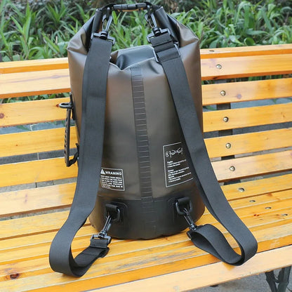 Waterproof PVC Dry Bag 10L/20L – Clear Roll-Top Shoulder Bag for Kayaking & Swimming