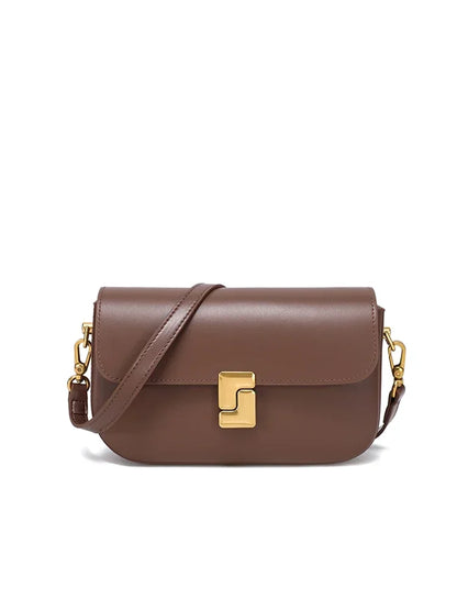 Leather Crossbody Bag – Women's Small Square Shoulder Bag