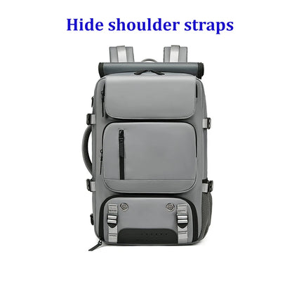 Waterproof 16" Laptop Backpack with Shoe Bag, Hidden USB Port & Hidden Shoulder Straps