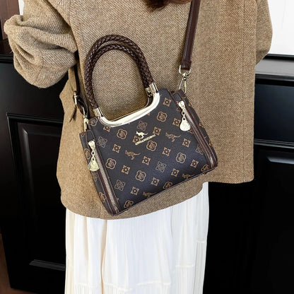 Vintage Crocodile-Embossed PU Leather Handbag – Women's Luxury Tote & Crossbody Bag
