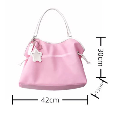 Clear Pvc Waterproof Large Capacity Jelly Candy Color Tote Bag Women Lightweight Shopper Pouch