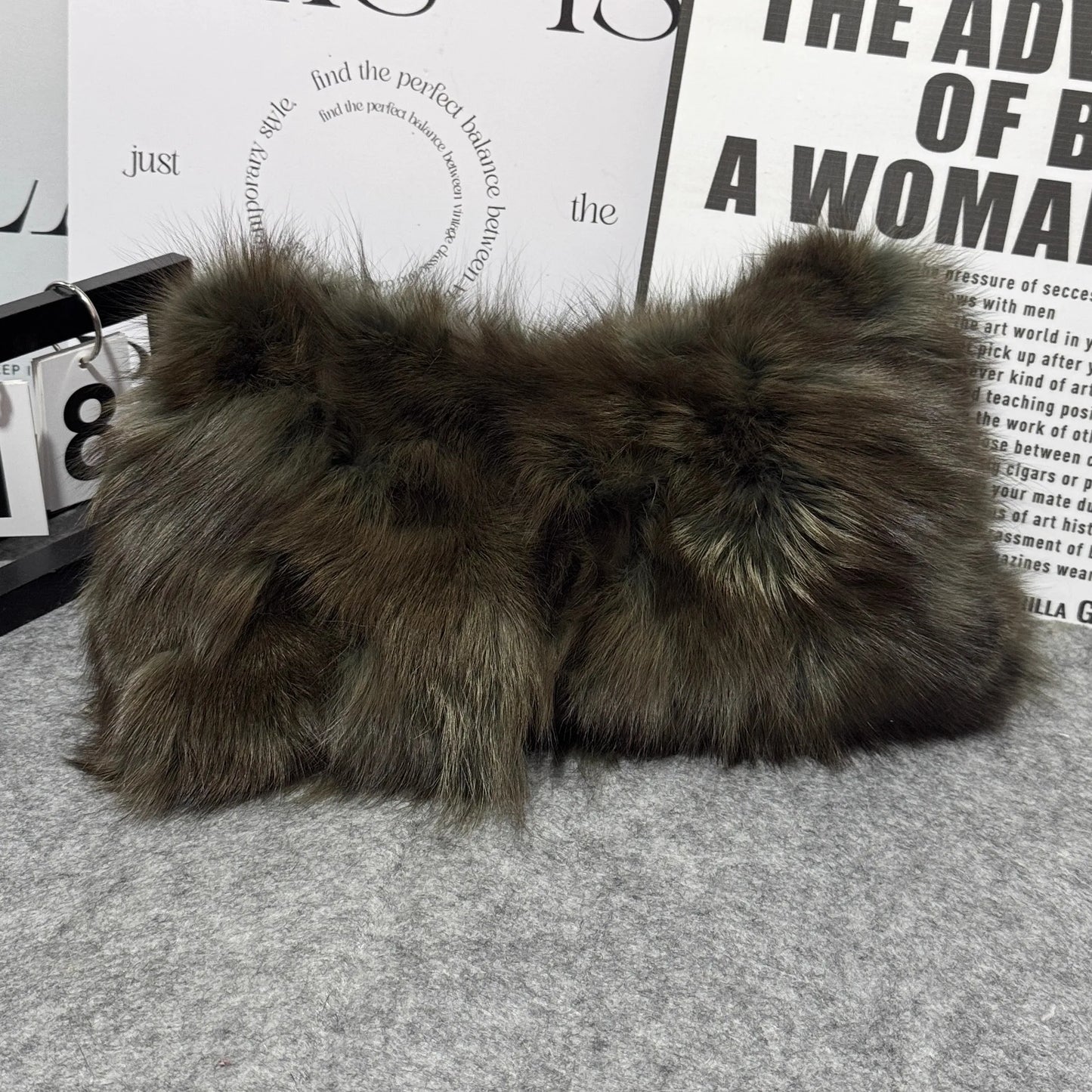 Luxury Europe America Women Real Fox Fur Bag Messenger Chain Shoulder Ladies Tote Handbag Crossbody