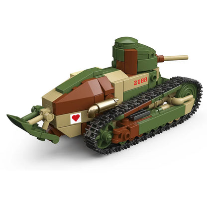 Renault FT WWI Tank Building Blocks Set – Military Brick Model