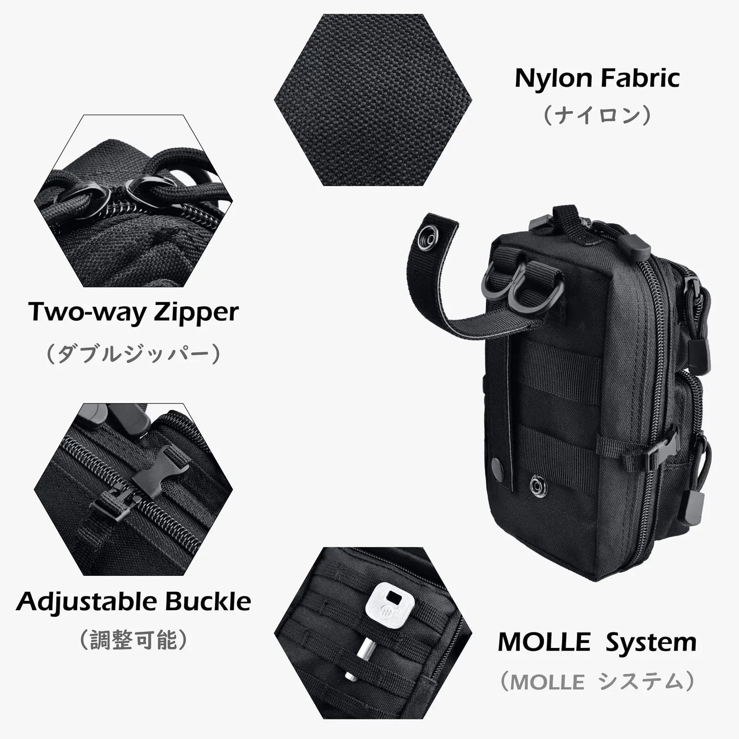 Tactical MOLLE Waist Bag EDC Pack – Hiking & Outdoor Utility Pouch