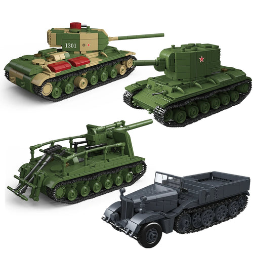 KV-220 Heavy Tank Building Blocks Set – WWII Soviet Military Bricks Toy