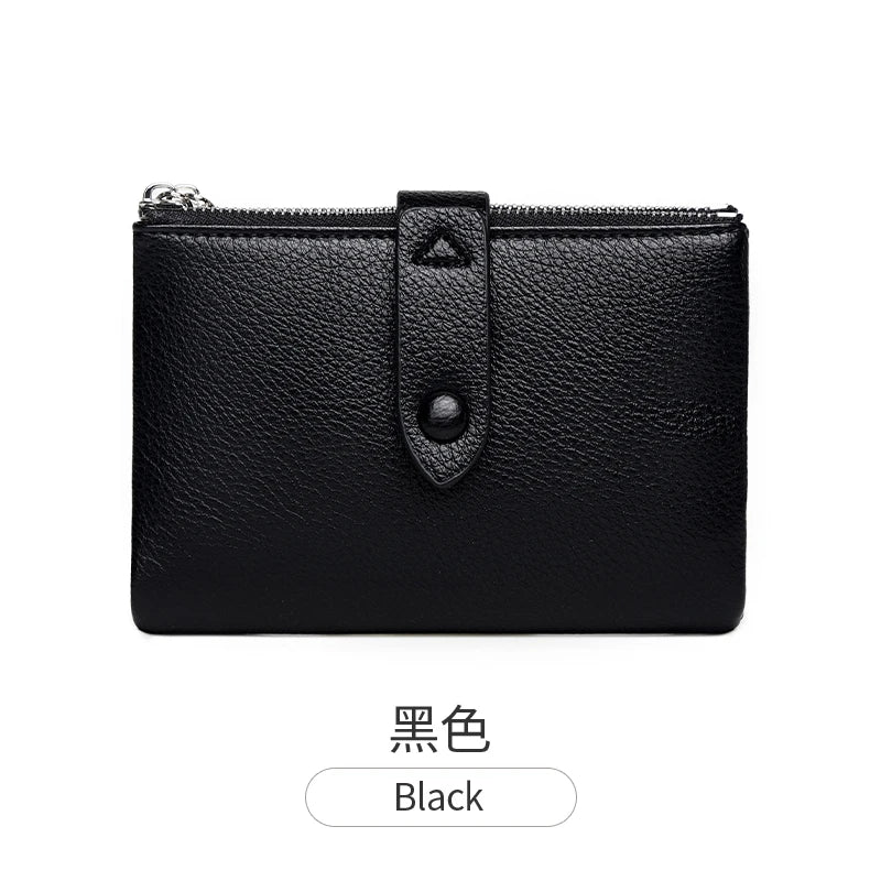 Slim Zipper Coin Purse with Multiple Card Slots