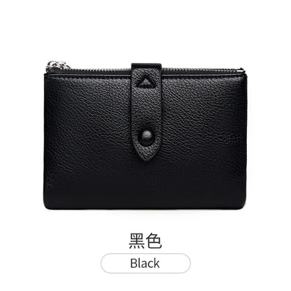 Slim Zipper Coin Purse with Multiple Card Slots