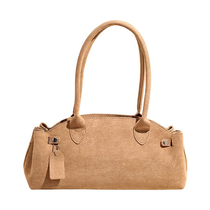 PU Suede Underarm Shoulder Bag – Women's Luxury Top-Handle Tote