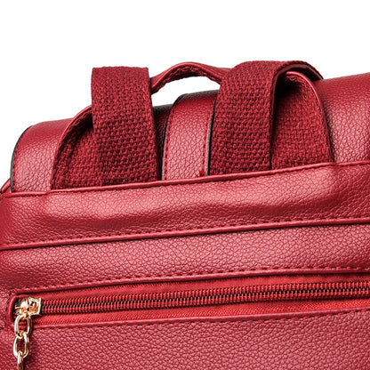 Women's Leather Backpack – Vintage Casual Daypack & School Bag