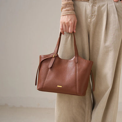 Genuine Cowhide Leather Tote Bag for Women – Pebbled Multi-Color