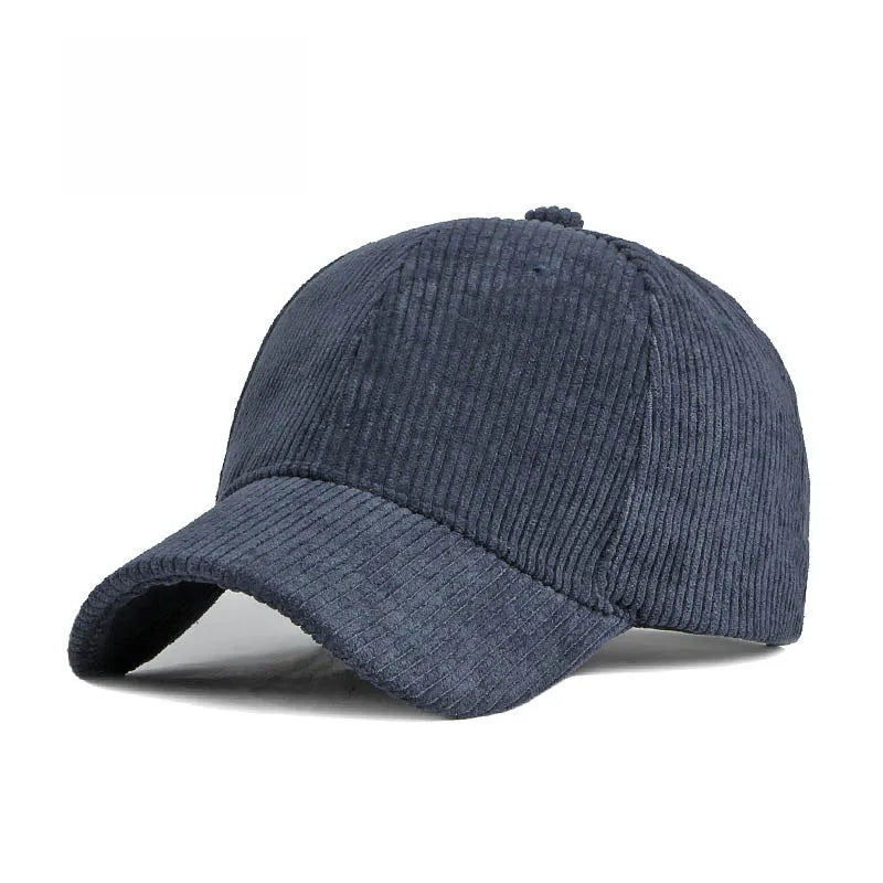 Corduroy Baseball Cap – Unisex Adjustable Snapback Hat for Men & Women