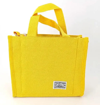 Women Corduroy Zipper Shoulder Bag Small Cotton Canvas Handbag Casual Tote Female Eco Crossbody