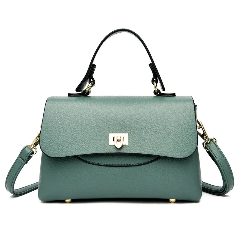 Women's Leather Crossbody Bag – Large Capacity Shoulder Handbag