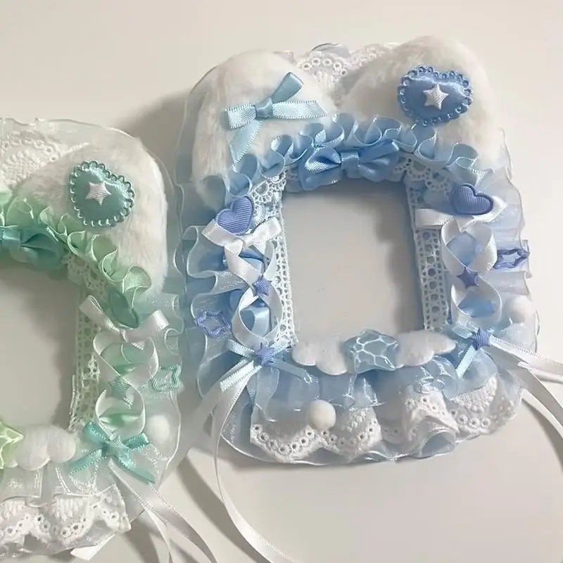 Kawaii Lace Bag Frame DIY Decoration Kit – Anime Card Holder Cover
