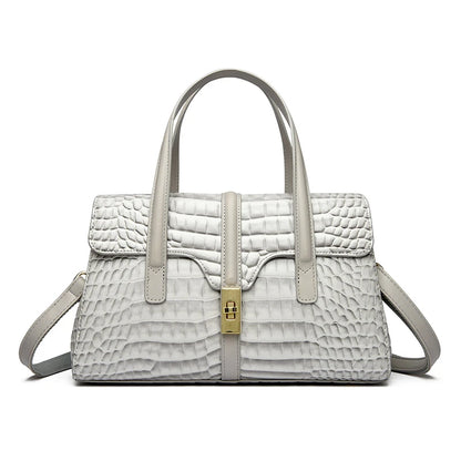 Luxury Tote Handbag for Women – Crocodile Patent Leather