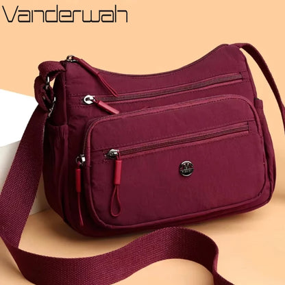 Nylon Crossbody Bag for Women – Large Capacity Multi-Pocket Shoulder Bag