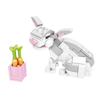 Wild Animal Building Blocks Kit – Fox, Wolf, Giraffe & More