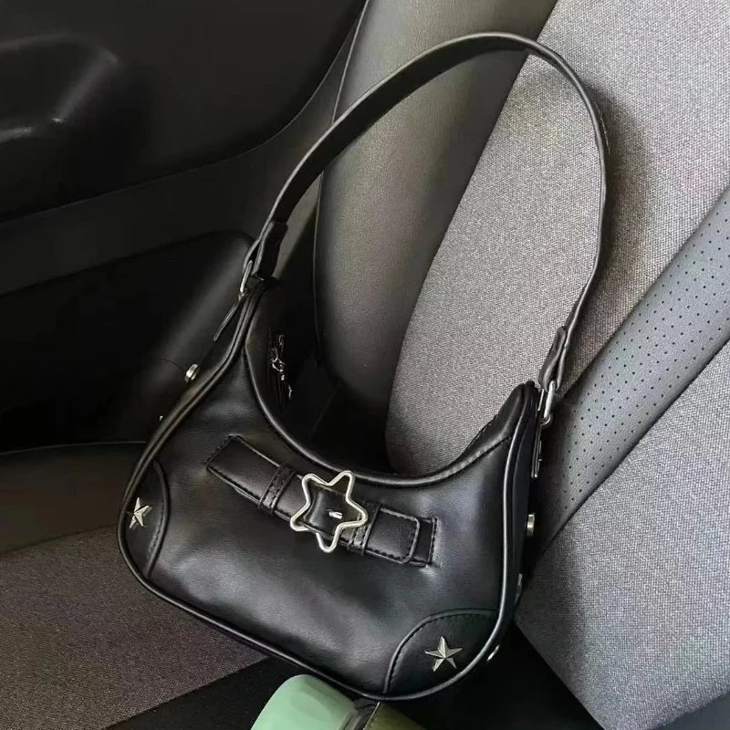 Gothic Star Crossbody Bag – Y2K Harajuku Shoulder Handbag