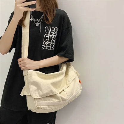 Canvas Messenger Bag – Large Capacity Women's Shoulder Bag