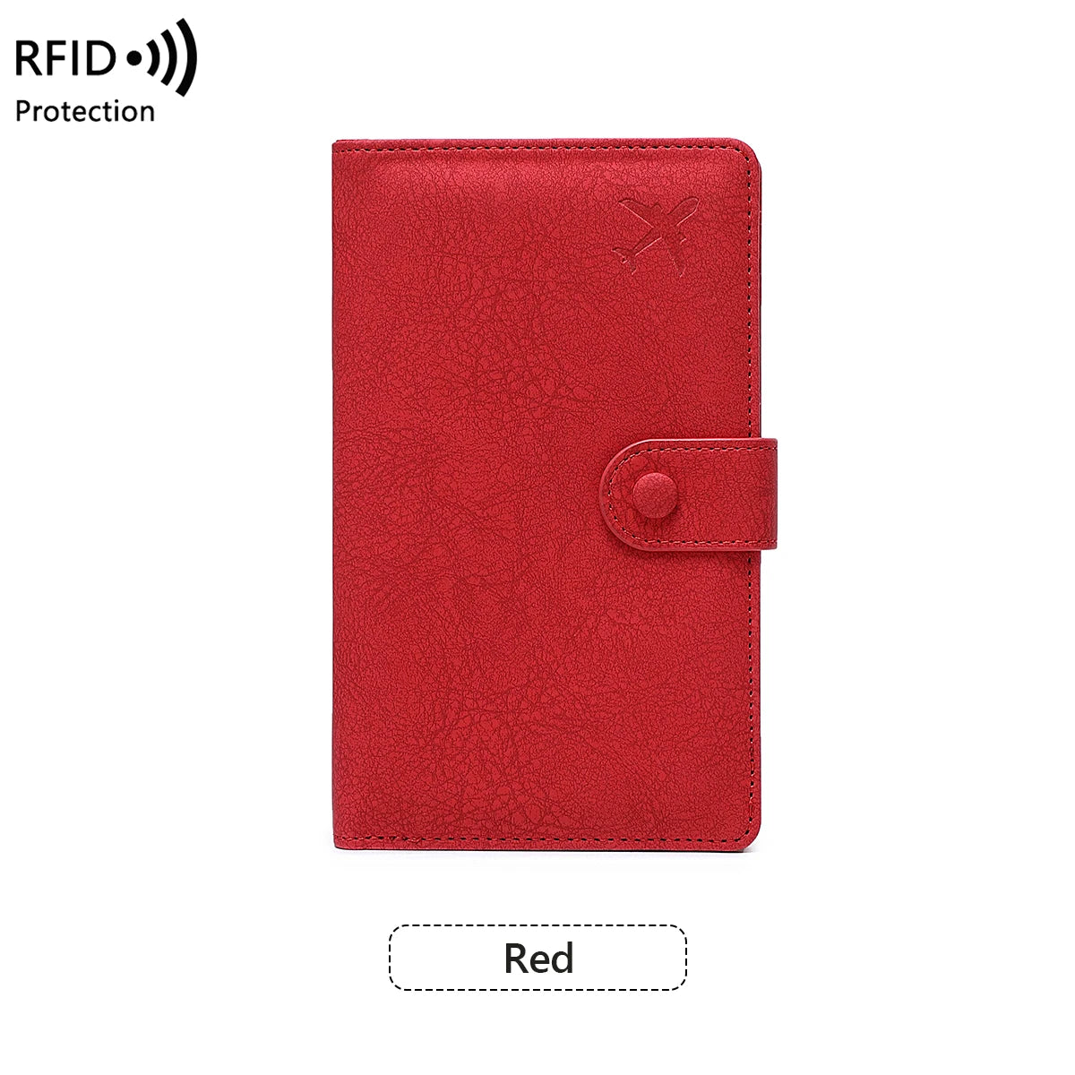 RFID Passport Wallet – Multifunctional Travel Holder with Airplane Design