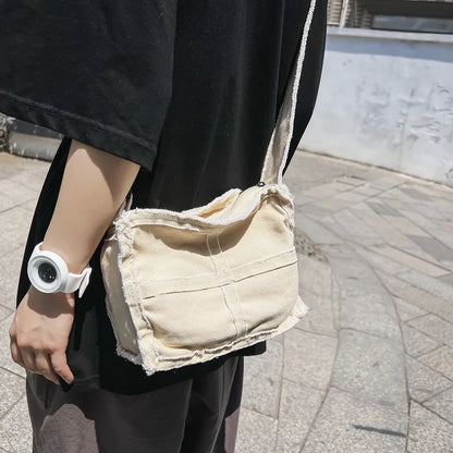 Canvas Crossbody Bag – Retro Vintage Messenger for Women & Men