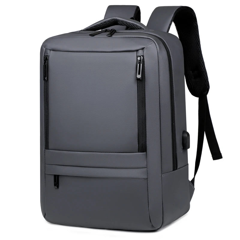 Men's Business Laptop Backpack with USB Charging Port