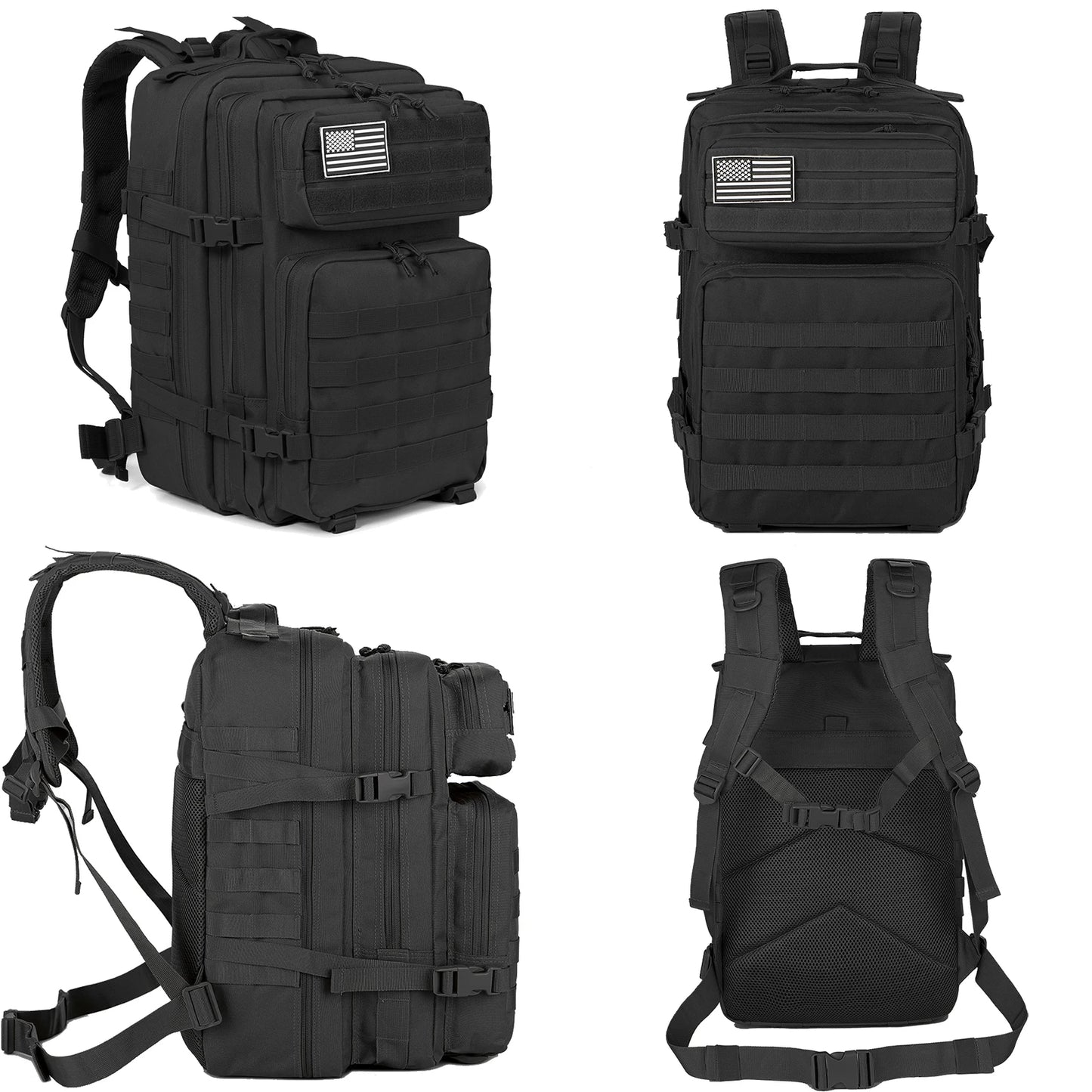 Tactical MOLLE Backpack 45L – 3-Day Assault Pack for Hiking & Camping
