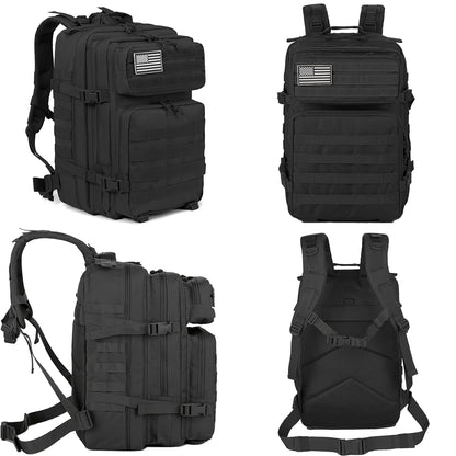 Tactical MOLLE Backpack 45L – 3-Day Assault Pack for Hiking & Camping