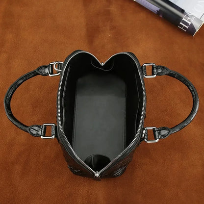 Crocodile Leather Shell Handbag – Women's Luxury Bag