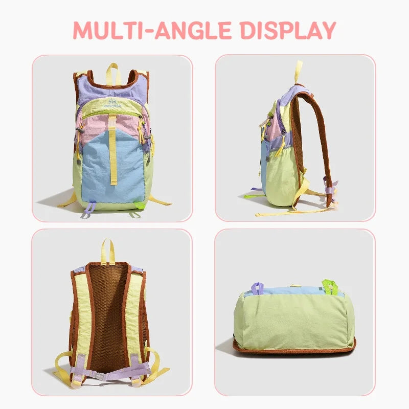 Lightweight Colorblock Backpack for Travel & Daily Use