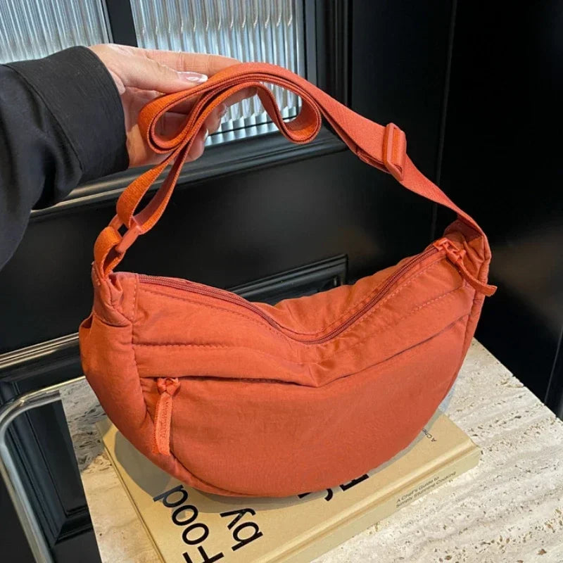Capacity Women S Crossbody Messenger Bag Leisure Versatile Shoulder Hobos Handbags Nylon Fabric