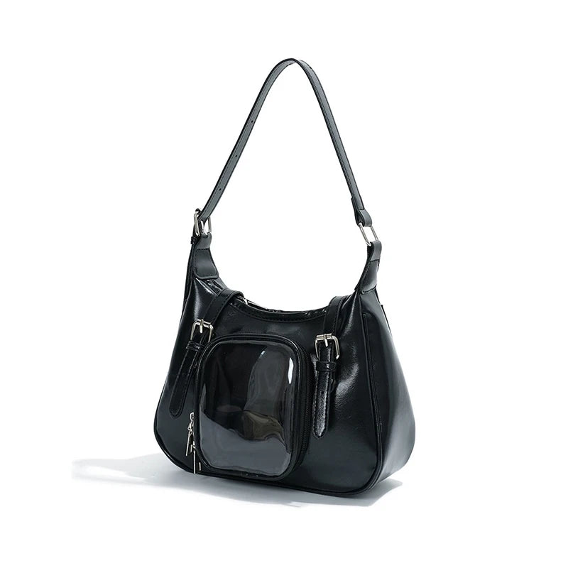 Cute Ita Shoulder Bag with Transparent Window – Idol Card Display Purse