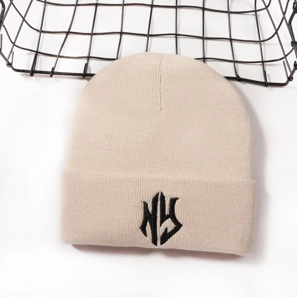 NY Embroidered Knit Beanie – Unisex Winter Hat