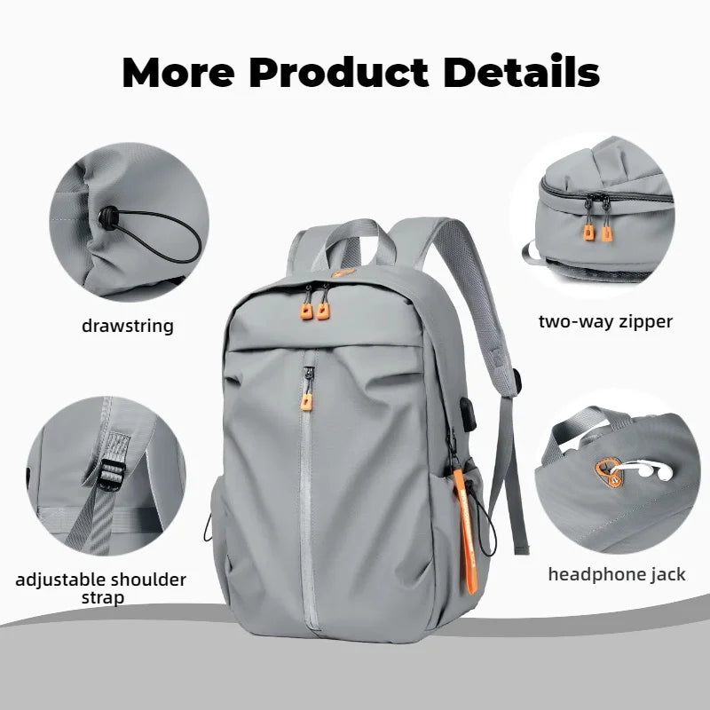 Laptop Backpack with USB Charging Port & Large Capacity