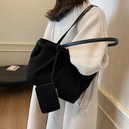 Large Capacity Tote Bag for Women – Luxury Shoulder Handbag with Coin Purse