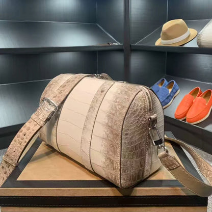 Himalayan Crocodile Leather Boston Bag – Men's Luxury Crossbody